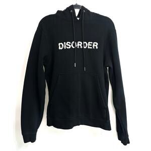 Sandro Disorder Unisex Hoodie Black Cotton Jersey Streetwear Logo Size Medium